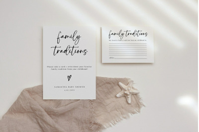 Family Tradition Sign and Card Template