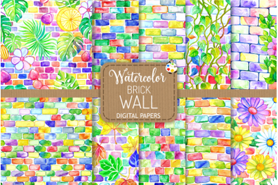 Brick Wall - Colorful Stone Background Textures