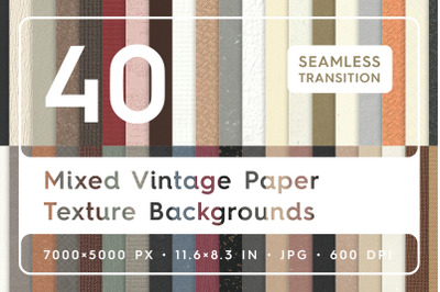 40 Mixed Vintage Paper Texture Backgrounds