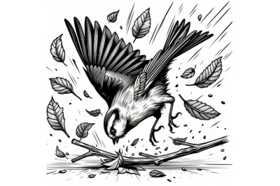 12 illustration of Bird line art bundle