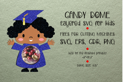 Cute Girl | Graduation Candy Dome | Party Favor | Paper Craft Template