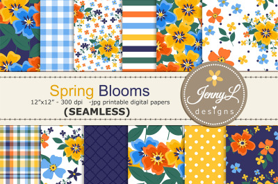 Spring / Summer SEAMLESS Floral Digital Papers