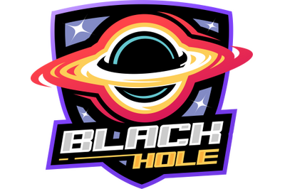 Black hole esport mascot logo design