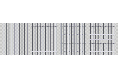 Prison bars. Metal jail security grid, detention steel barrier and pro