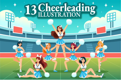 13 Cheerleader Girl Illustration