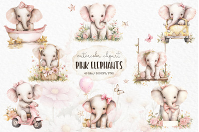 Elephant baby shower clipart PNG
