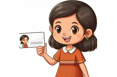 12 Cartoon kid holding a blaset