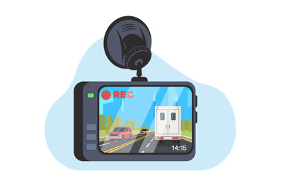 Car video event recorder. Electronic device for automobile. Travel saf