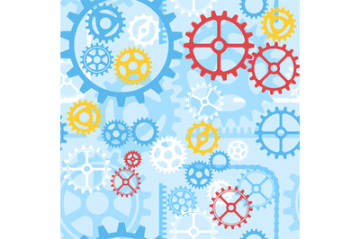 Seamless pattern with gears. Decor textile, wrapping paper, wallpaper