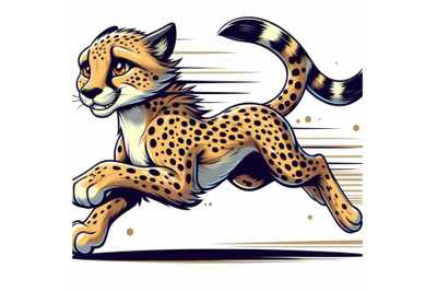 12 running cheetah on white bacbundle