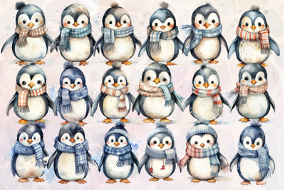 Cute Penguin Clipart Bundle