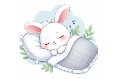 12 sleeping bunny white bacbundle