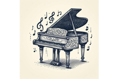 12 Piano sketch Doodlbundle