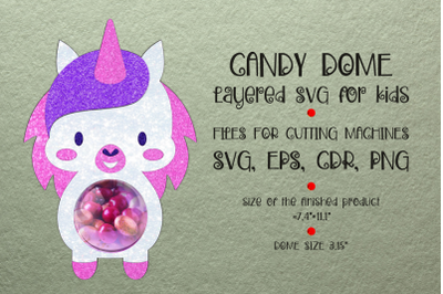 Unicorn Candy Dome | Birthday Party Favor | Paper Craft Template | Suc