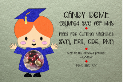 Happy Girl | Graduation Candy Dome | Party Favor | Paper Craft Templat