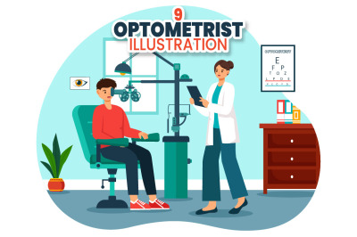 9 Optometrist Illustration