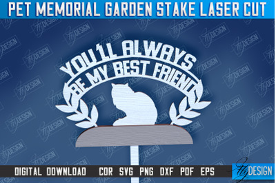 Pet Memorial Garden Stakes Laser Cut | Laser Flower Stakes Design