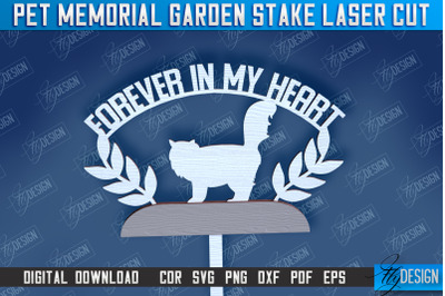 Pet Memorial Garden Stakes Laser Cut | Laser Flower Stakes Design