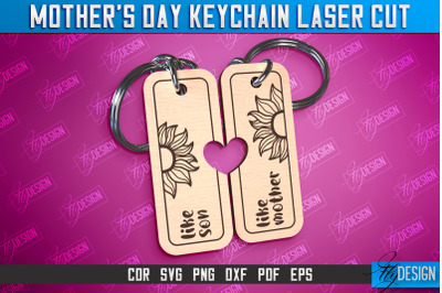 Mothers Day Keychain | Happy Mothers Day | Paired Keychains