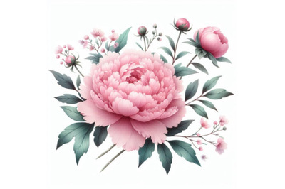 8 Delicate watercolor pink bundle