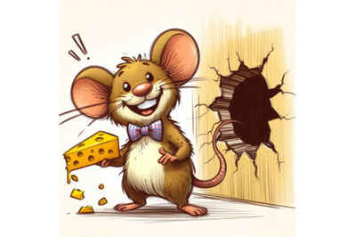 8 Cartoon illustration of mouse wset