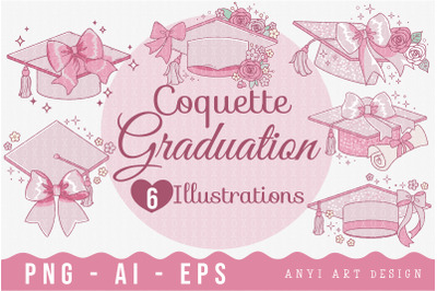 Coquette Graduation Sublimation