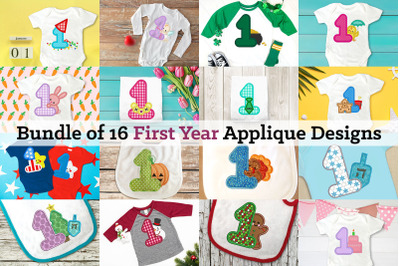 Baby Firsts 1 Bundle | Applique Embroidery
