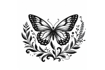 8 Butterfly silhouette white bac bundle
