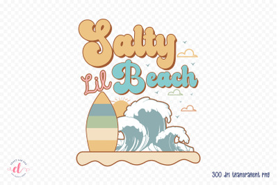 Salty Lil Beach - Retro Summer PNG