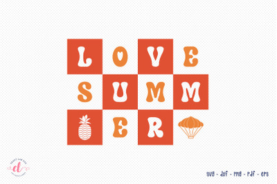 Retro Love Summer SVG Design