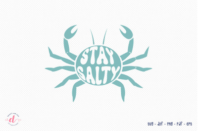 Stay Salty - Retro Summer SVG Design