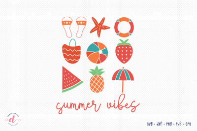 Retro Summer Vibes SVG Cut File
