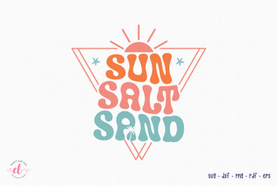 Sun Salt Sand | Retro Summer SVG File