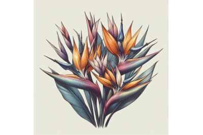 8 Strelitzia bouquet hand  bundle