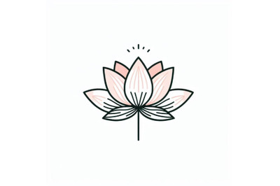 8 Trendy lotus line art vectorbundle