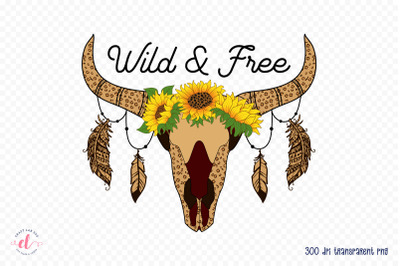 Wild &amp; Free | Western Sublimation PNG