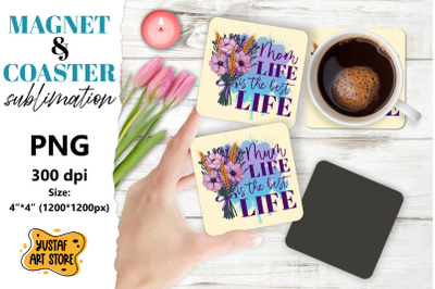 Mother&#039;s day magnet design/Mother&#039;s day coaster sublimation