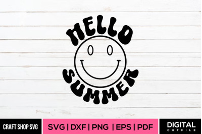 Hello Summer SVG&2C; Summer SVG Cut File