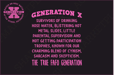 Gen X Raised On Hose Water &amp; Neglect SVG, PNG | Generation X Sublimation Cut File | Trendy Graphic Cricut, Millennial Humor, Best Sellers