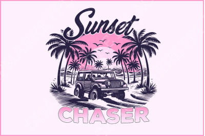 Sunset Chaser PNG&2C; Summer Vibes&2C; Retro Summer&2C; Trendy Summer PNG&2C; Beach Vibes&2C; Beach PNG&2C; Aesthetic Summer&2C; Funny Sarcastic