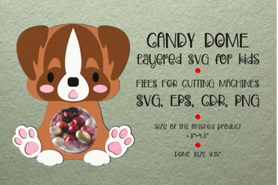 Saint Bernard Dog | Candy Dome Template | Sucker Holder | Paper Craft