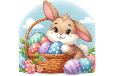 8 Easter Bunny with Decorated Egg bundle