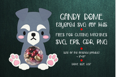 Schnauzer Dog | Candy Dome Template | Sucker Holder | Paper Craft Desi