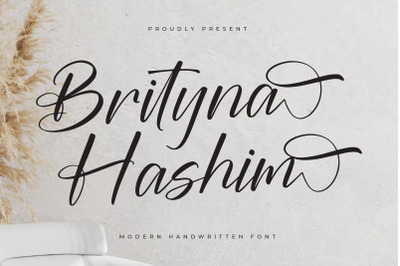 Brityna Hashim - Monoline Handwritten Font