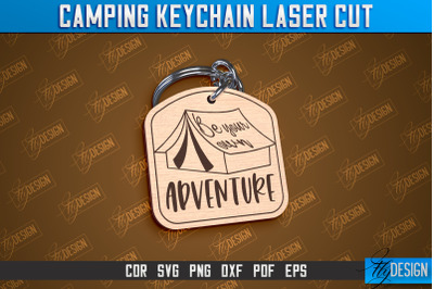 Camping Keychain Laser Cut | Adventure Design | Summer Camping Vibe