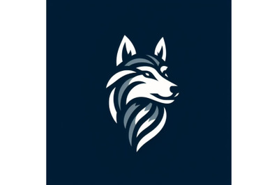 8 wolf head logo minimal modern i bundle