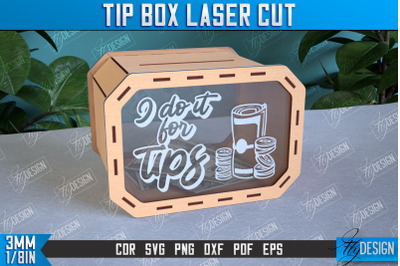 Tip Box Laser Cut Design | Money Box Template | Funny Quotes