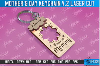 Mothers Day Keychain Laser Cut | Happy Mothers Day | Granny Gift | CNC