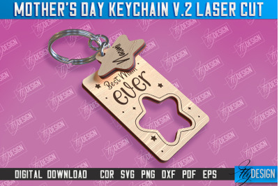 Mothers Day Keychain Laser Cut | Happy Mothers Day | Granny Gift | CNC