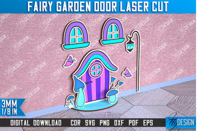 Fairy Garden Door Laser Cut Design | Fairy House | Multilayer File